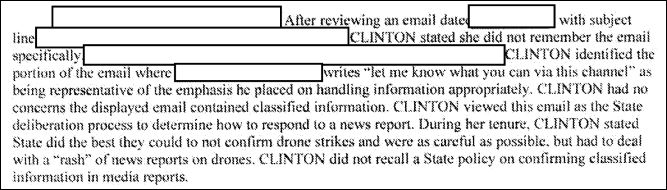 Hillary Clinton did not recall 6