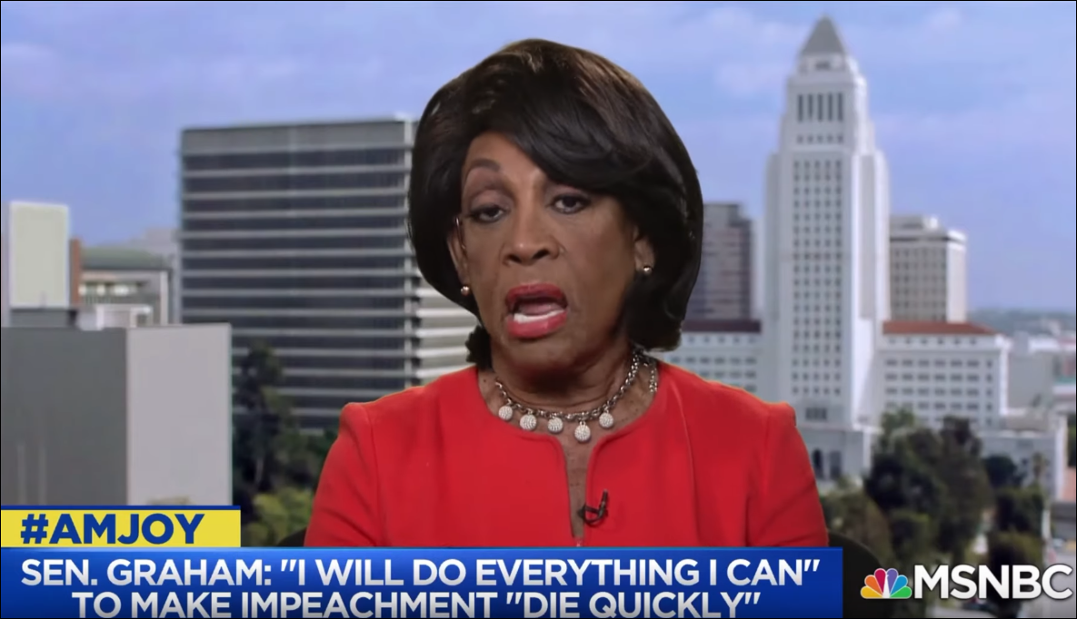 MAXINE MELTDOWN Senate Trump trial not going to be 'fair